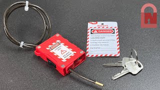 BOZZYS Safety Cable LOTO Padlock Picked