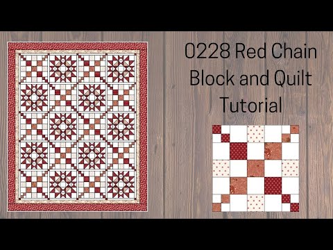 0228 Red Chain Block and Quilt Tutorial | Block of the Day 2023 | Rotary Cutting | AccuQuilt
