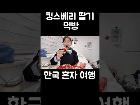 킹스베리 딸기 머다가 외국인 여자 반응