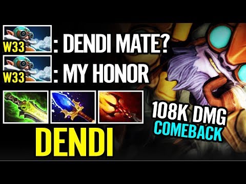 10 Finger Tinker play Insane Micro by DENDI + w33 BIG Comeback Dota 2