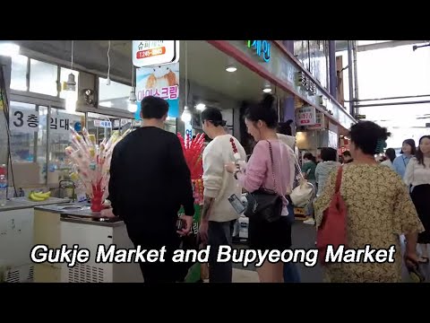 【SEUL COREIA】🇰🇷 Excursão a pé pelo mercado Busan Nampo-dong Kukje e pelo mercado Bupyeong
