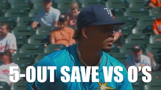 Edwin Uceta Gets 5-Out Save with 4 Strikeouts vs Orioles!! (full at-bats)