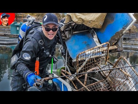 Found Fishing Poles, Chairs & Sunglasses while Scuba Diving! Video