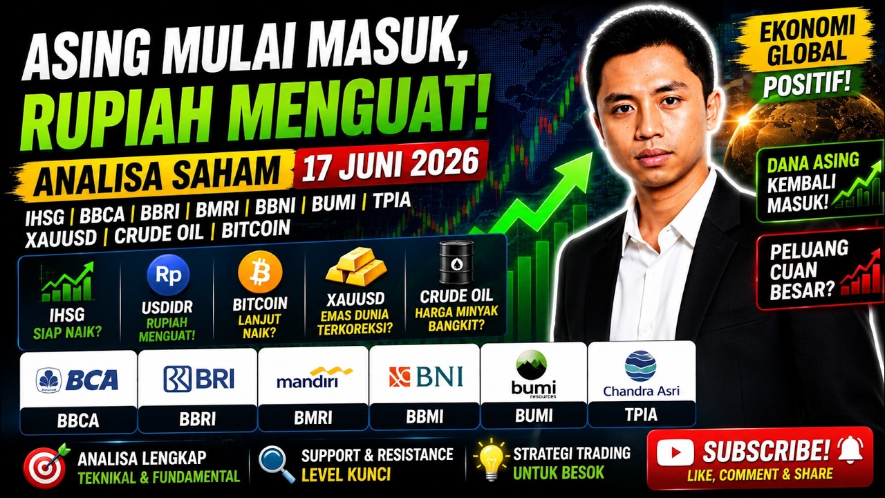 Analisa Saham | Asing Mulai Masuk, Rupiah Menguat, IHSG Siap Naik? BBCA BBRI BMRI BBNI BUMI TPIA