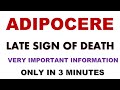 Adipocere | Saponification |  Late sign of death | Forensic Medicine | Dr Krup Vasavda
