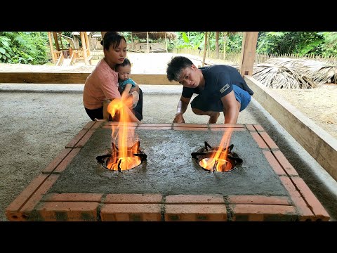 The idea of ​​making a wood stove from cement | DIY traditional firewood stove - Chúc Tòn Bình