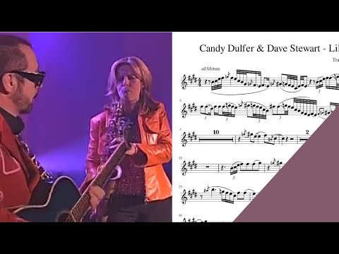 Candy Dulfer & Dave Stewart - Lily Was Here LIVE saxophone transcription notes for alto sax