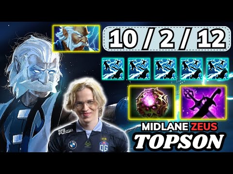 🔥 TOPSON Zeus Midlane Highlights 🔥 Master Tier Zeus By Topson - Dota 2