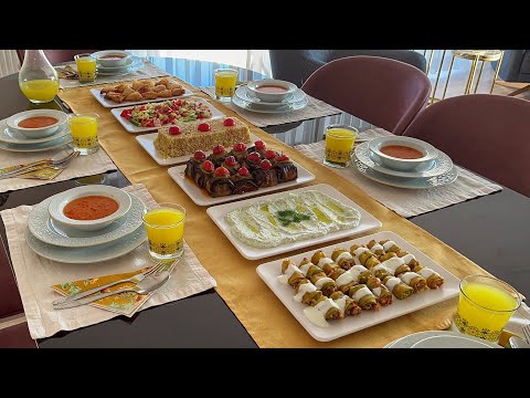 GUEST DINNER MENU/ Preparation of Dinner for 6 Persons/Chef Lady