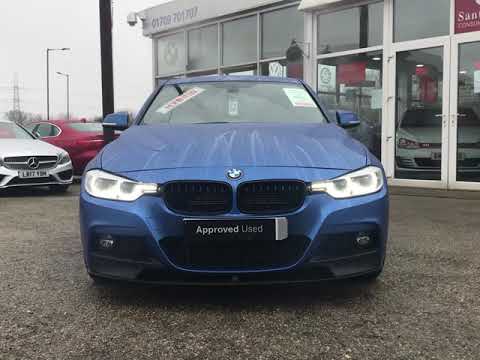 2017 17 Plate BMW 330E M-Sport. Finished in Estoril Blue with Full Ebony Leather