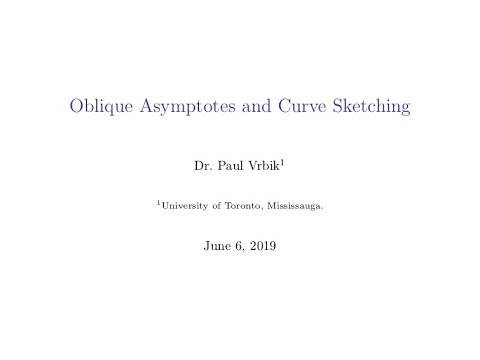 MAT 134 -- Lecture 14B -- Oblique Asymptotes and Curve Sketching