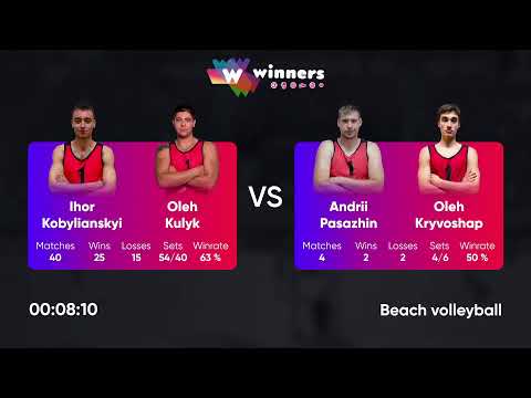 20:25 I. Kobylianskyi / O. Kulyk - A. Pasazhin / O. Kryvoshap 13.03.2023 | Winners Beach Volleyball