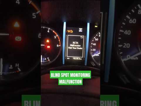 TOYOTA Blind spot Monitoring Malfunction Indicator