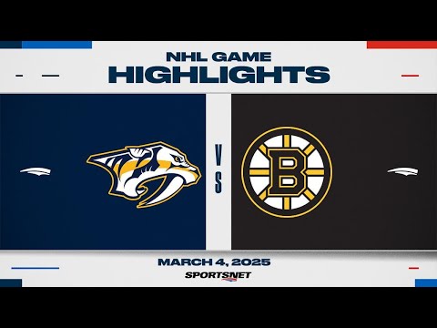 NHL Highlights | Predators vs. Bruins - March 4, 2025