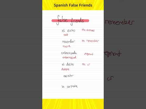 Do you know these false friends in Spanish?
