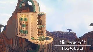 Minecraft : How to build a modern house on a mountain