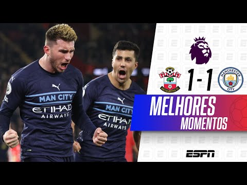 Gols e lances de Southampton x Manchester City