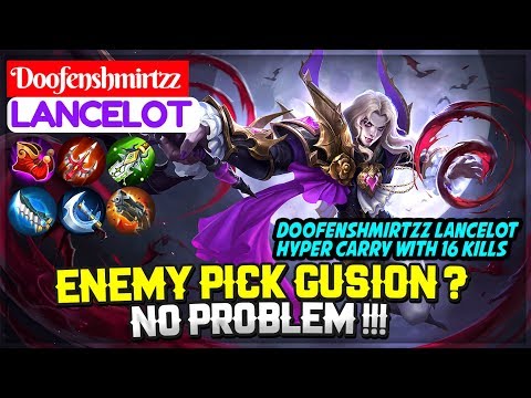 Enemy Pick Gusion ? No Problem !! [ Doofenshmirtzz Lancelot ] Mobile Legends Video
