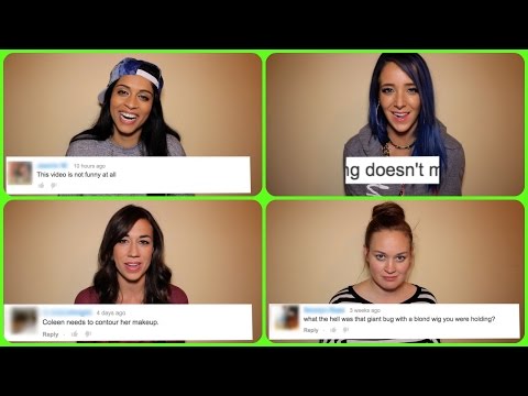 Reading Mean Tweets! #MakeItHappy ft. Jenna Marbles, Colleen Ballinger, Lilly Singh, & Mamrie Hart! Video