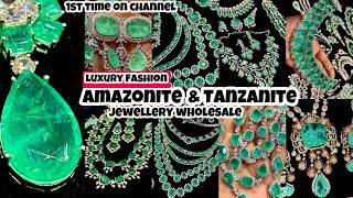 Luxury Amazonite & Tanzanite Stone Jewellery Wholesale Market India |Super Exclusive Bridal Jewelry