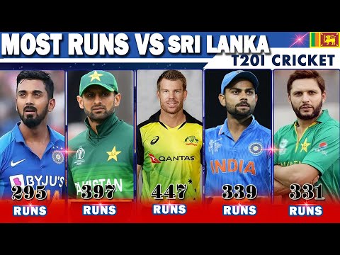 Most Runs against Sri Lanka in T20I Cricket 🔥 Most Runs Vs Sri Lanka 🔥 BEST BATSMEN EVER CRICKET