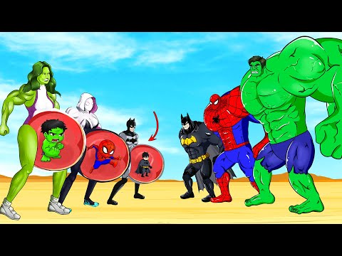 Rescue SHE HULK PREGNANT,SPIDER-GIRL,BAT-GIRL : Who Is The King Of Super Heroes - FUNNY