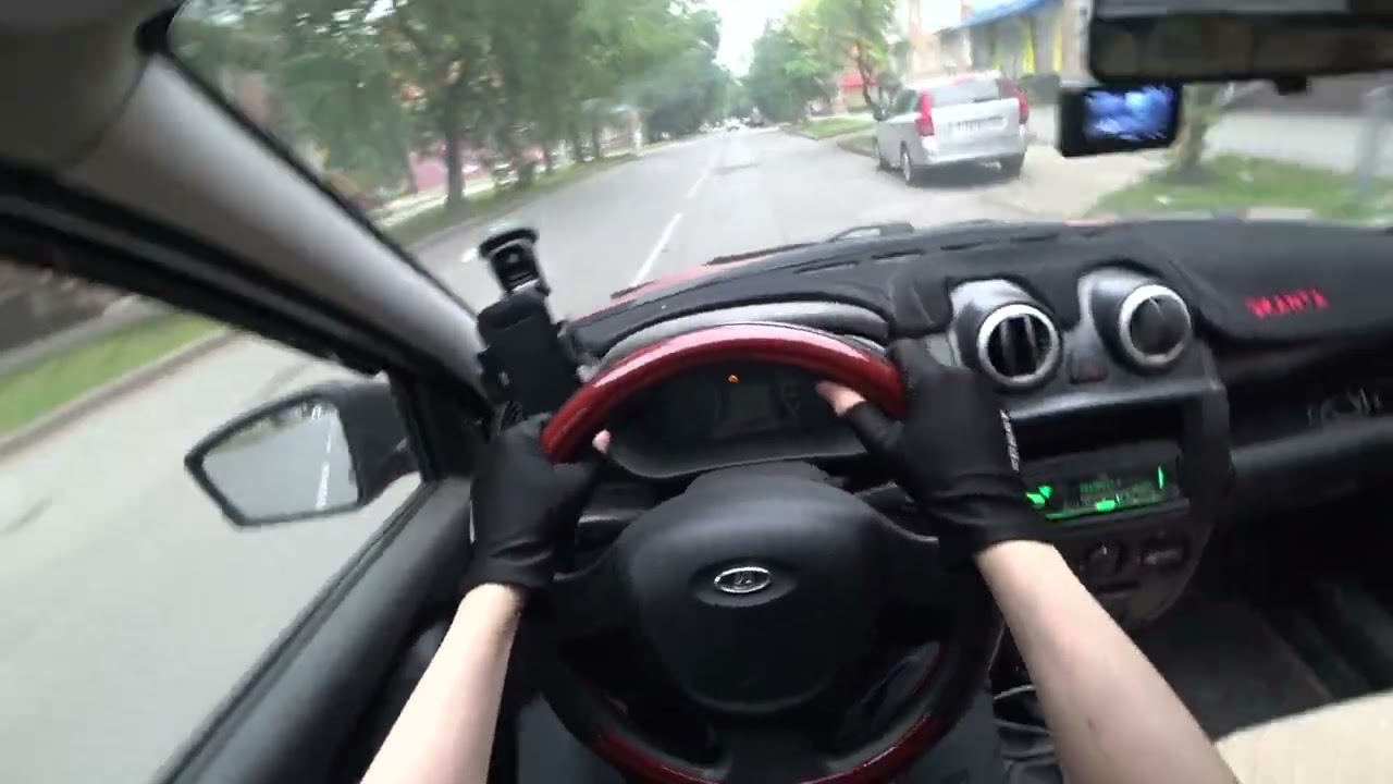 ЕДУ НА LADA GRANTA - ВИД ОТ ПЕРВОГО ЛИЦА!