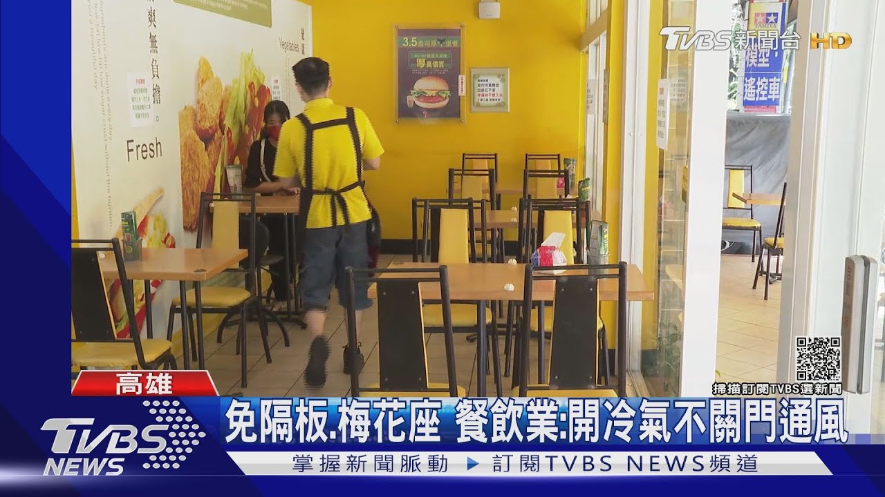 因應中央放寬!高雄內用「免隔板、免距離」