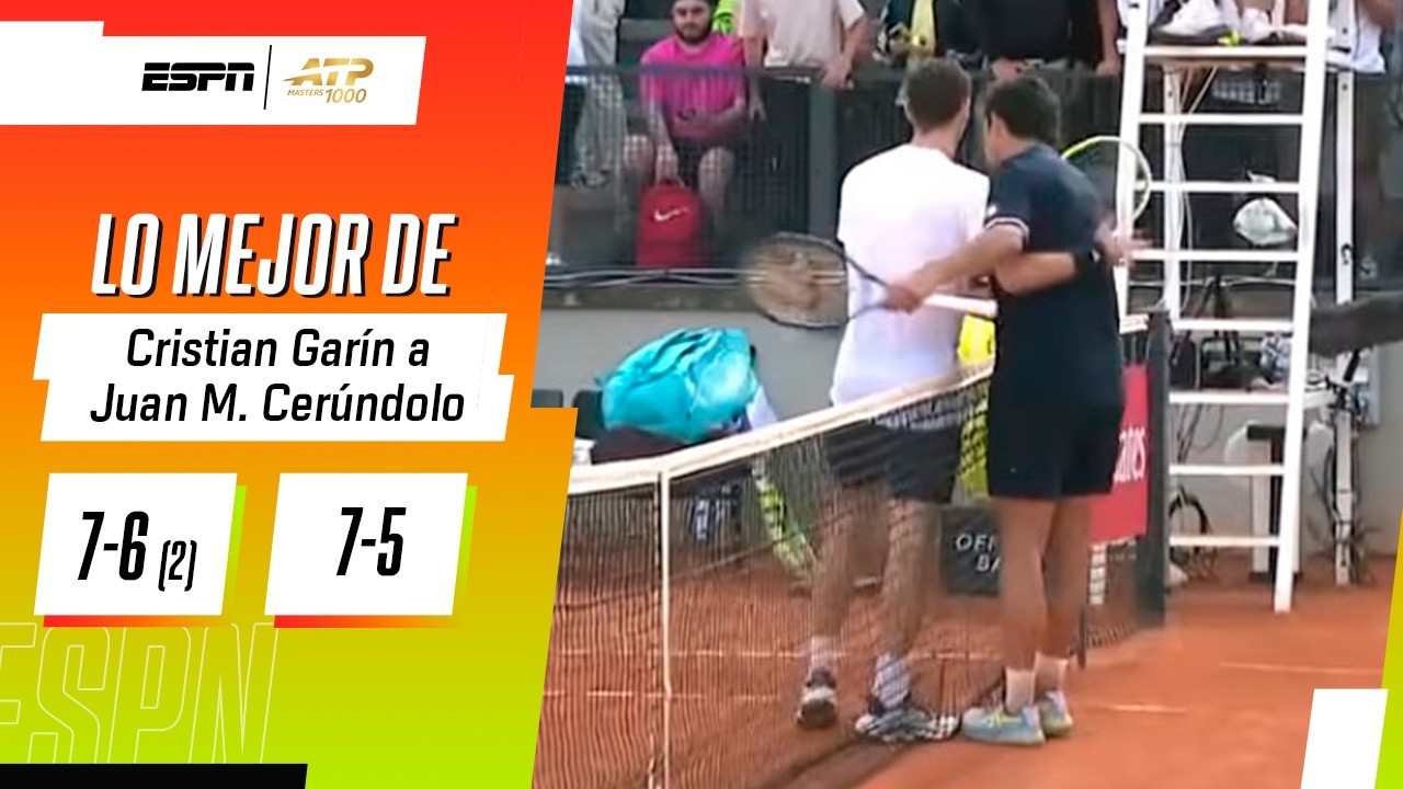 GARÍN SE QUEDÓ CON EL DUELO SUDAMERICANO CONTRA JUANMA CERÚNDOLO EN EL M1000 DE ROMA | RESUMEN