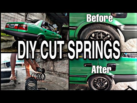 FIRST VLOG | DIY CUT SPRING ON MY TOYOTA COROLLA