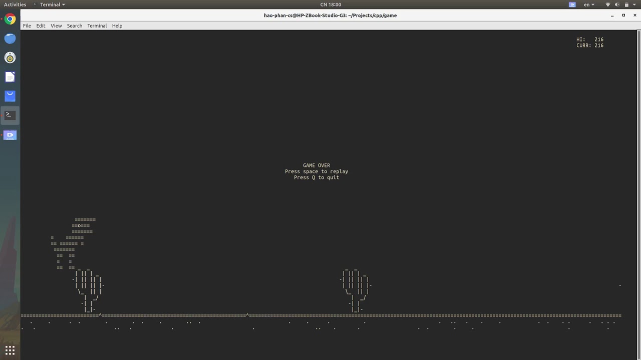 [C++] Chrome Dino game