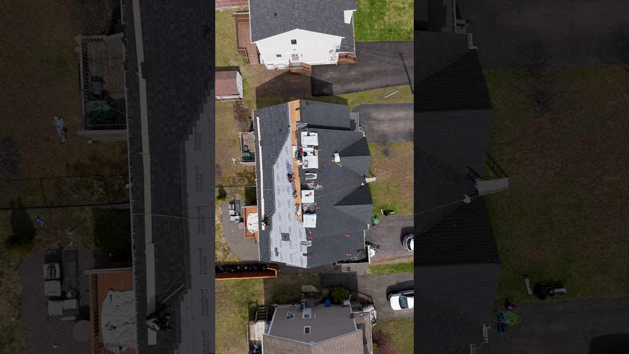 Roof replacement on a North End Moncton semi-detached home