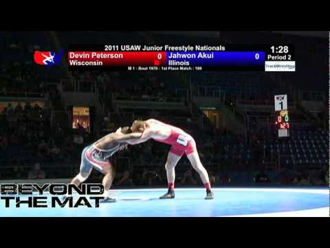 Junior Freestyle Final 189 - Devin Peterson (WI) vs. Jahwon Akui (IL)