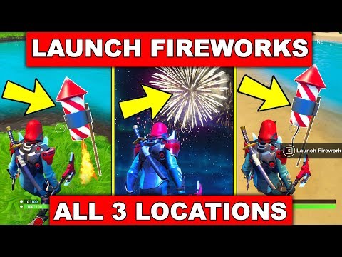 Launch Fireworks Found Along the River Bank - ALL 3 LOCATIONS 14 DAYS OF SUMMER CHALLENGES FORTNITE Video