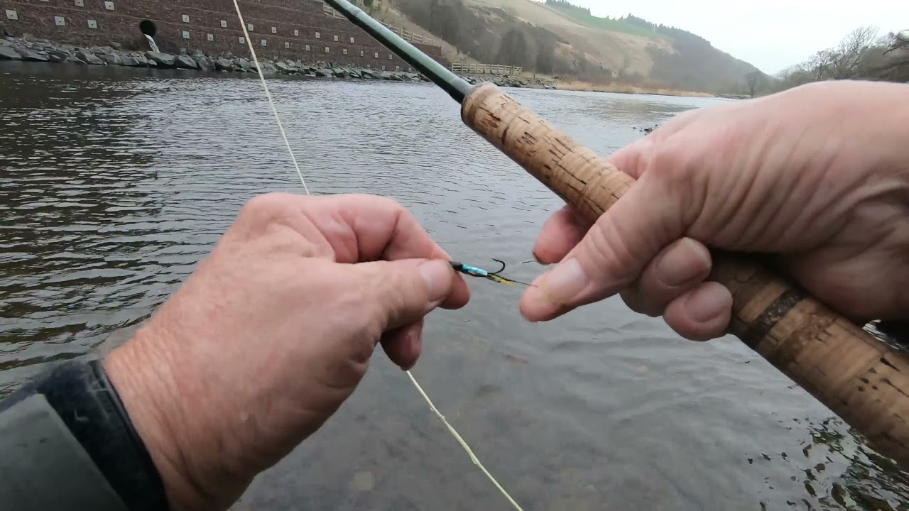 Salmon fishing at Cardrona on the river Tweed 30th November 2021