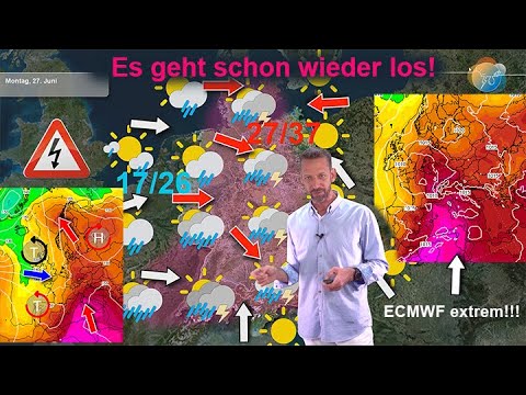 Here we go again: new storms! Current thunderstorm, heat, and weather forecast from June 26 to Ju...