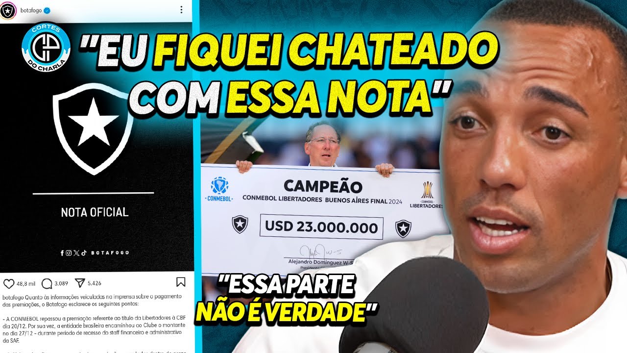 MARÇAL FALA DA POLÊMICA DA PREMIAÇÃO NO BOTAFOGO