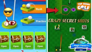 TOP DOWN GOLF CRAZY SECRET SHOTS AND DESTROYING THE MAGIC FOREST (2) WITH EPIC GAMEPLAY