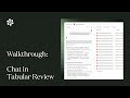Walkthrough - Chat in Tabular Review