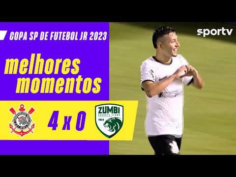 Gols e lances de Corinthians x Zumbi