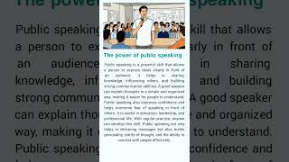 The Power of Public Speaking — Speak Confidently and Influence People#speakconfidentenglish #english