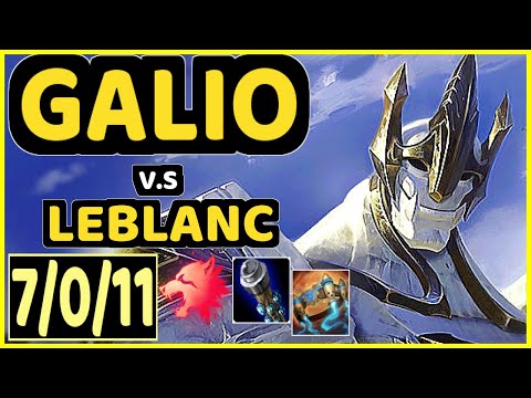 MAGIFELIX (GALIO) vs LEBLANC - 7/0/11 KDA MID CHALLENGER GAMEPLAY - EUW