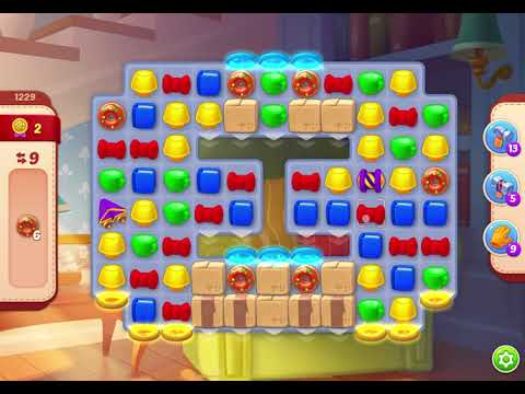 HomeScapes Level 1229 no boosters (15 moves)