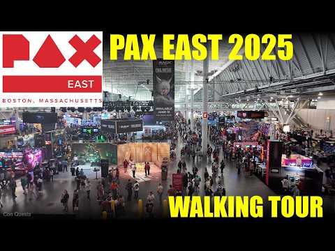 PAX East  2025  Walking Tour - Full Walkthrough - Penny Arcade Expo - Boston  Show floor Tour - 4K