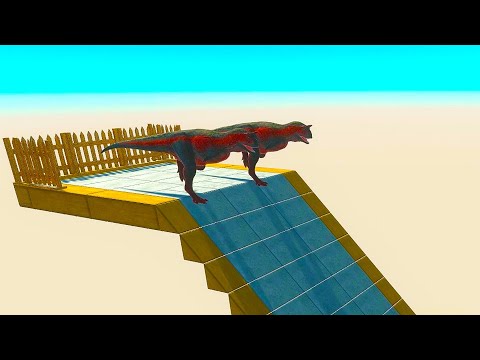 SLIDE TO DEATH - CARNIVORE & HERBIVORE DINOSAURS - Animal Revolt Battle Simulator ARBS #64