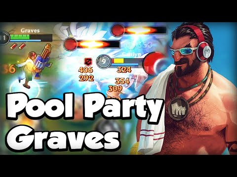 POOL PARTY GRAVES GAMEPLAY - BUILD & RUNES - WILD RIFT