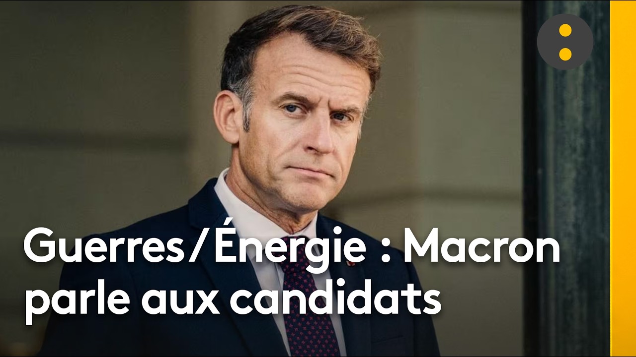 Illustration: Macron réunit les chefs de parti face aux crises internationales