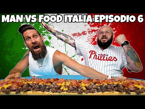 "MAN VS FOOD ITALIA" episodio 6 - PHILLY CHEESESTEAK CHALLENGE | (3,5 KG)