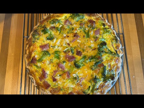 Homemade Broccoli & Ham Quiche