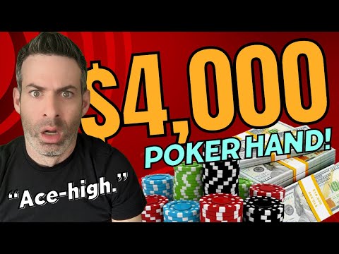 $4,000 poker gamble with ace-high!! (Episode 23)